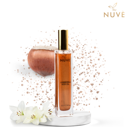 The Nuve Çok Amaçlı Bronz Renkli Işıltılı Yağ - The Nuve